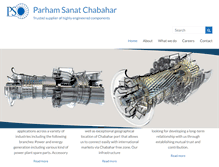 Tablet Screenshot of parhamsanat.com